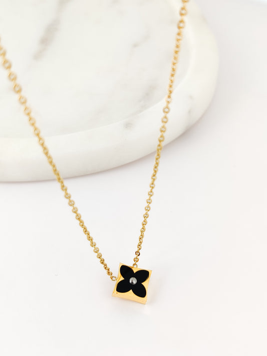 Black Bloom Necklace