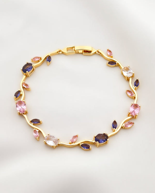 Tulip Pink Petal Charm Bracelet