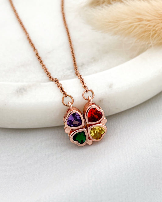 Lucky Quartet Necklace (Rose Gold)